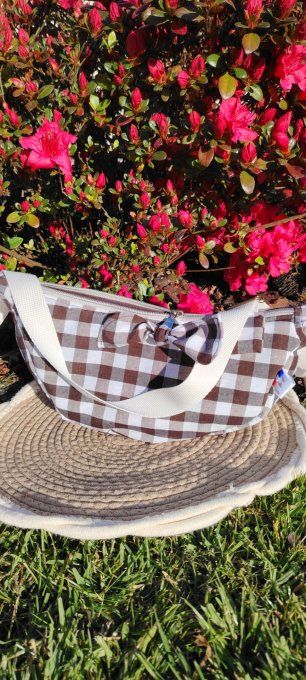 Sac Rosalie Vichy marron