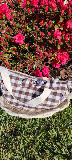 Sac Rosalie Vichy marron