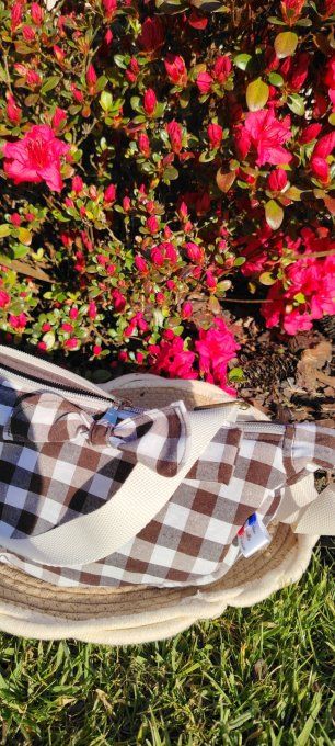 Sac Rosalie Vichy marron