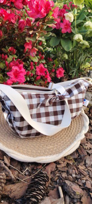 Sac Rosalie Vichy marron